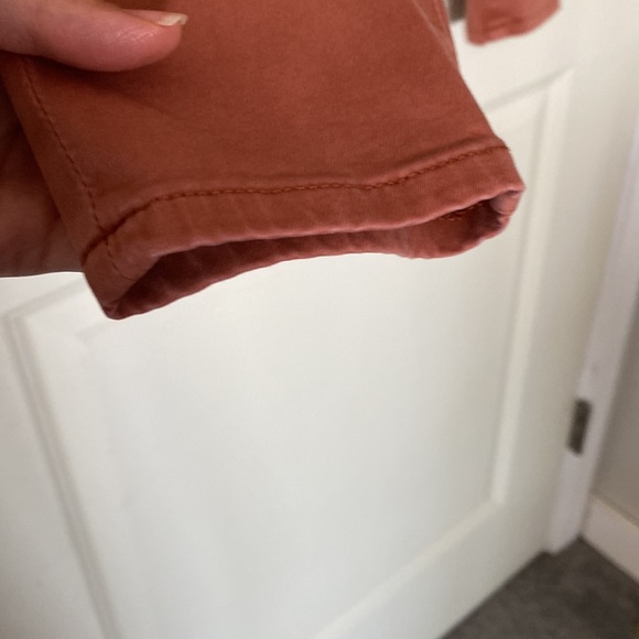 Anthropologie Size 27R High Rise Abby Deep Blush Coloured Skinny Jeans. - Picture 6 of 11